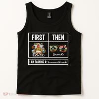 First Teach Then Beach I Am Earning A Summer Break Teacher Tank Top thumb 2