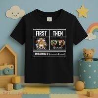 First Teach Then Beach I Am Earning A Summer Break Teacher Toddler T-Shirt thumb 3