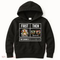 First Teach Then Beach I Am Earning A Summer Break Teacher Kids Hoodie thumb 0