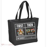 First Teach Then Beach I Am Earning A Summer Break Teacher Tote Bag thumb 2