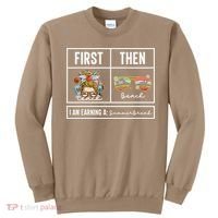 First Teach Then Beach I Am Earning A Summer Break Teacher Sweatshirt thumb 0