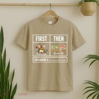 First Teach Then Beach I Am Earning A Summer Break Teacher T-Shirt thumb 2