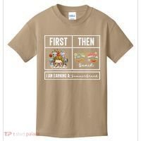 First Teach Then Beach I Am Earning A Summer Break Teacher Kids T-Shirt thumb 0