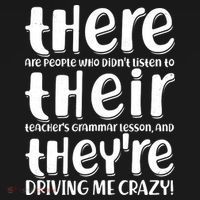Funny There Their Theyre Grammar Lesson Apron thumb 3