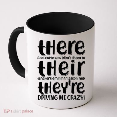 Funny There Their Theyre Grammar Lesson Coffee Mug