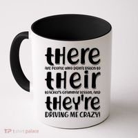 Funny There Their Theyre Grammar Lesson Coffee Mug thumb 0