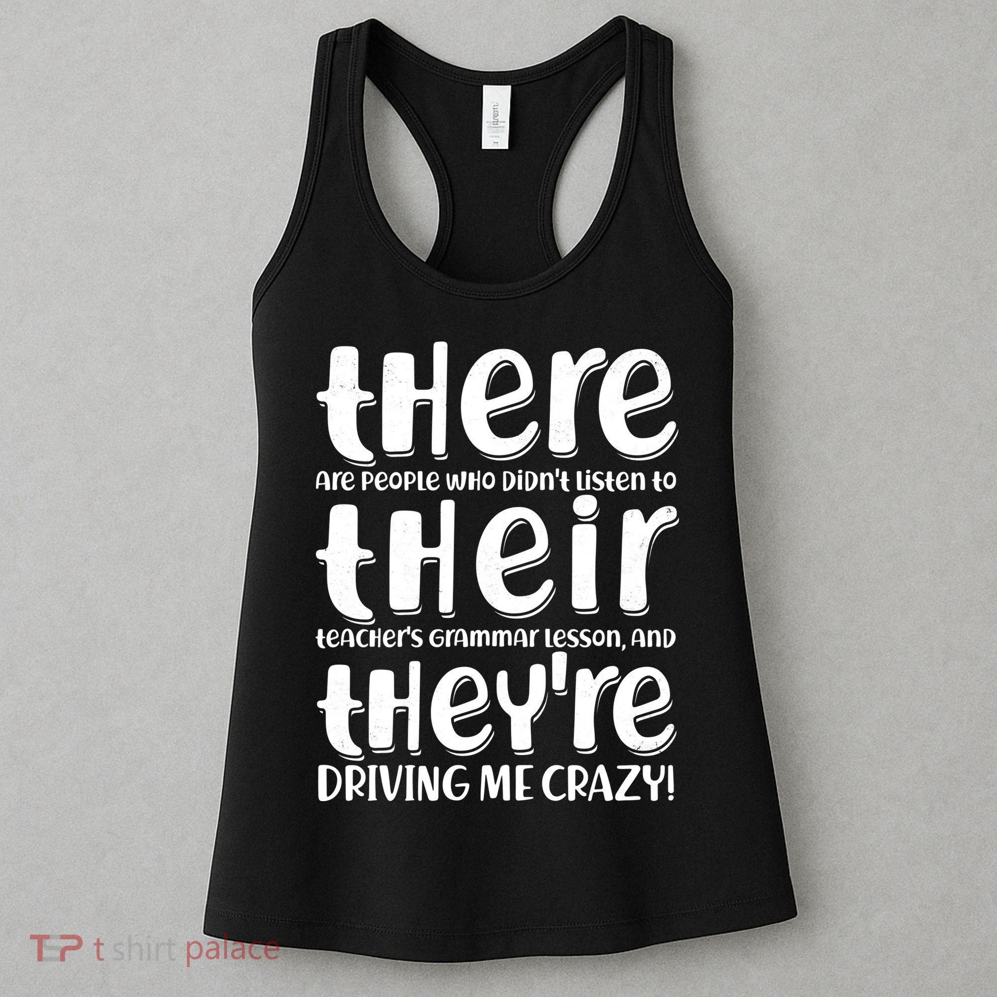Funny There Their Theyre Grammar Lesson Women's Tank Top