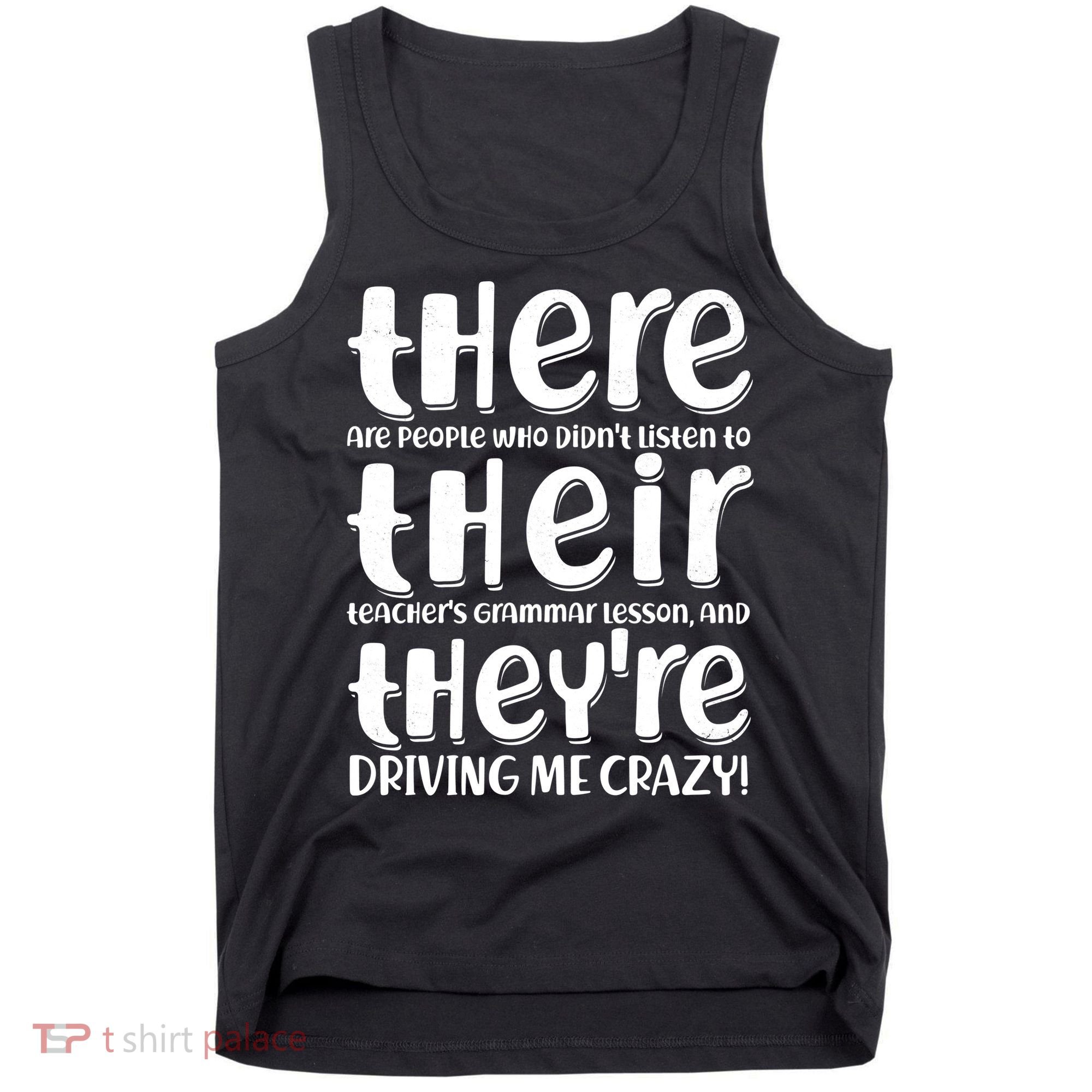 Funny There Their Theyre Grammar Lesson Tank Top