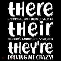 Funny There Their Theyre Grammar Lesson Tank Top thumb 6