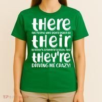 Funny There Their Theyre Grammar Lesson T-Shirt thumb 4