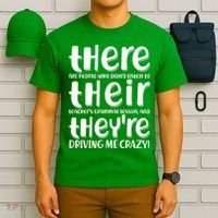 Funny There Their Theyre Grammar Lesson T-Shirt thumb 6
