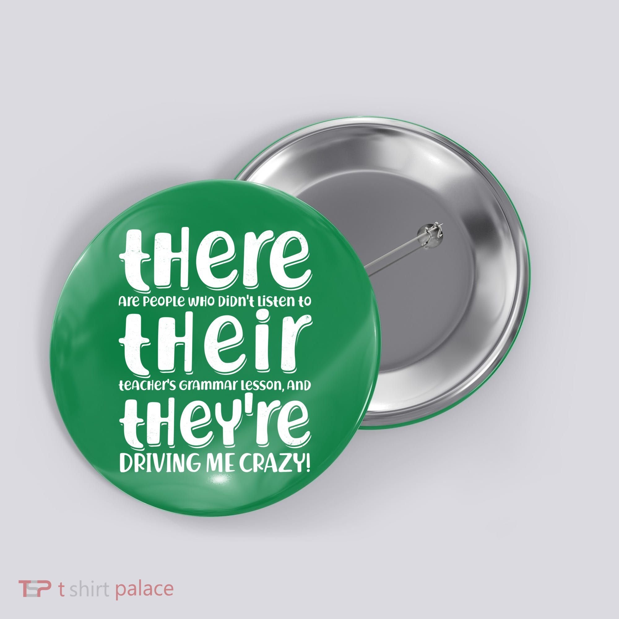 Funny There Their Theyre Grammar Lesson Button