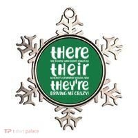 Funny There Their Theyre Grammar Lesson Ornament thumb 0