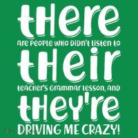 Funny There Their Theyre Grammar Lesson Women's T-Shirt thumb 6