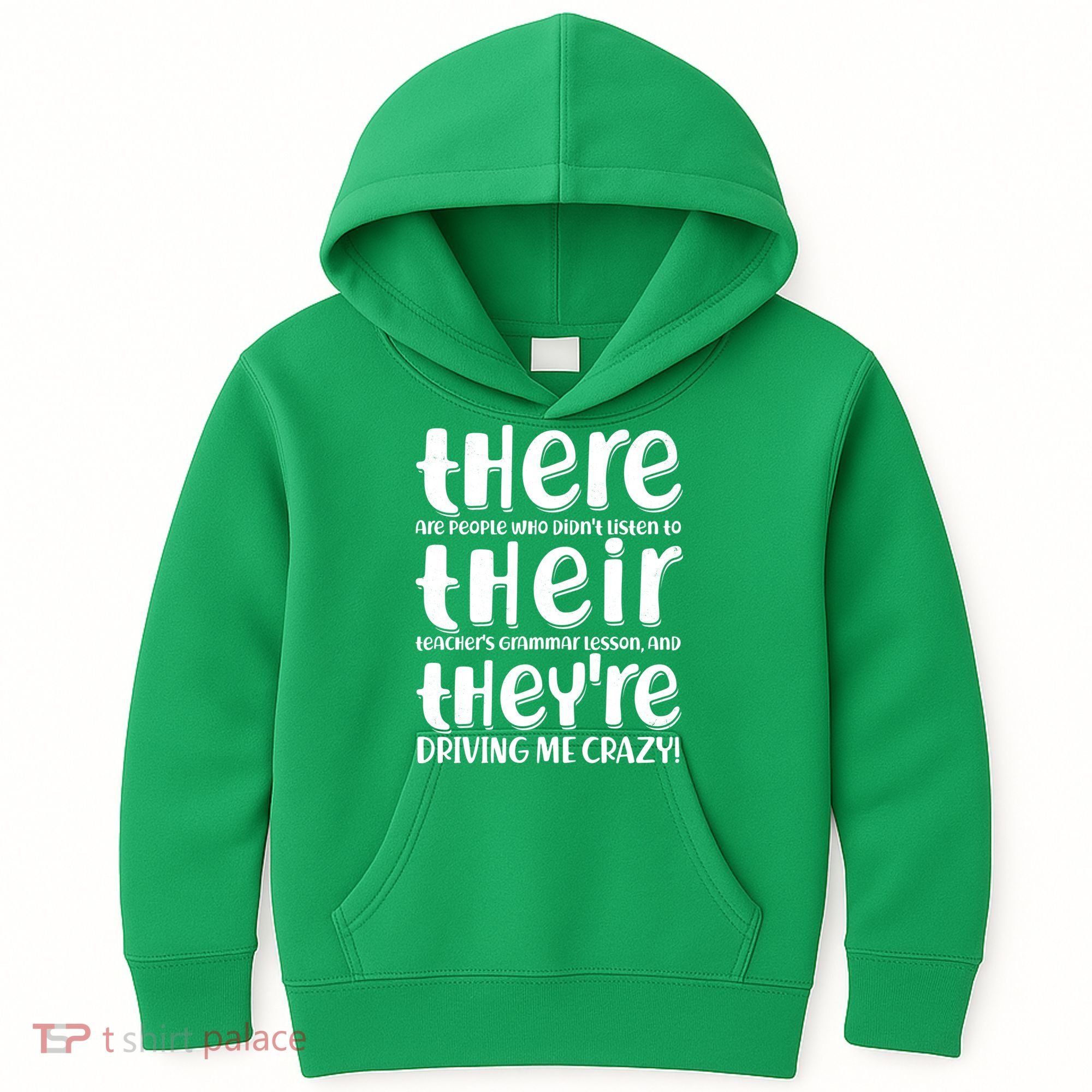 Funny There Their Theyre Grammar Lesson Kids Hoodie