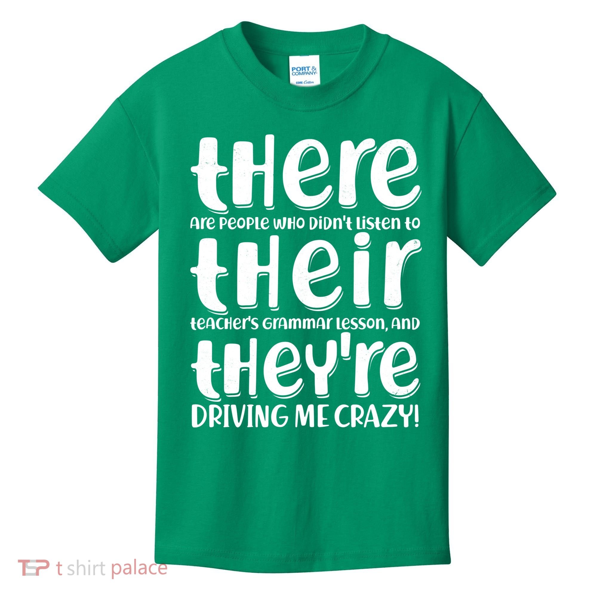 Funny There Their Theyre Grammar Lesson Kids T-Shirt