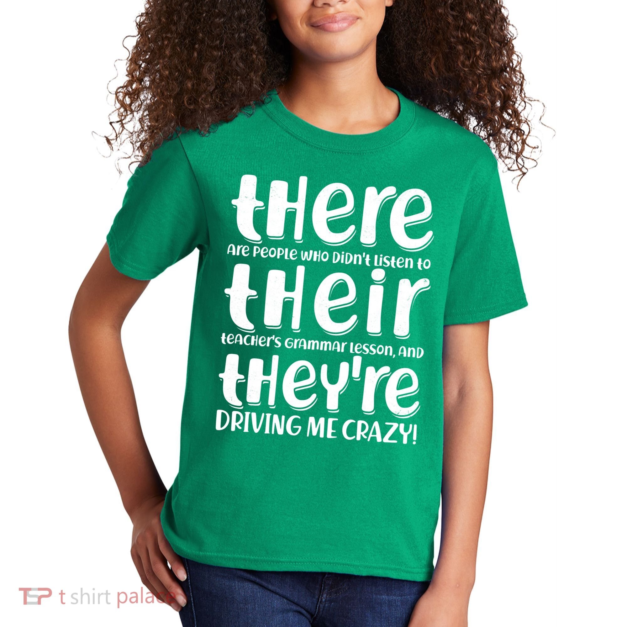Funny There Their Theyre Grammar Lesson Kids T-Shirt