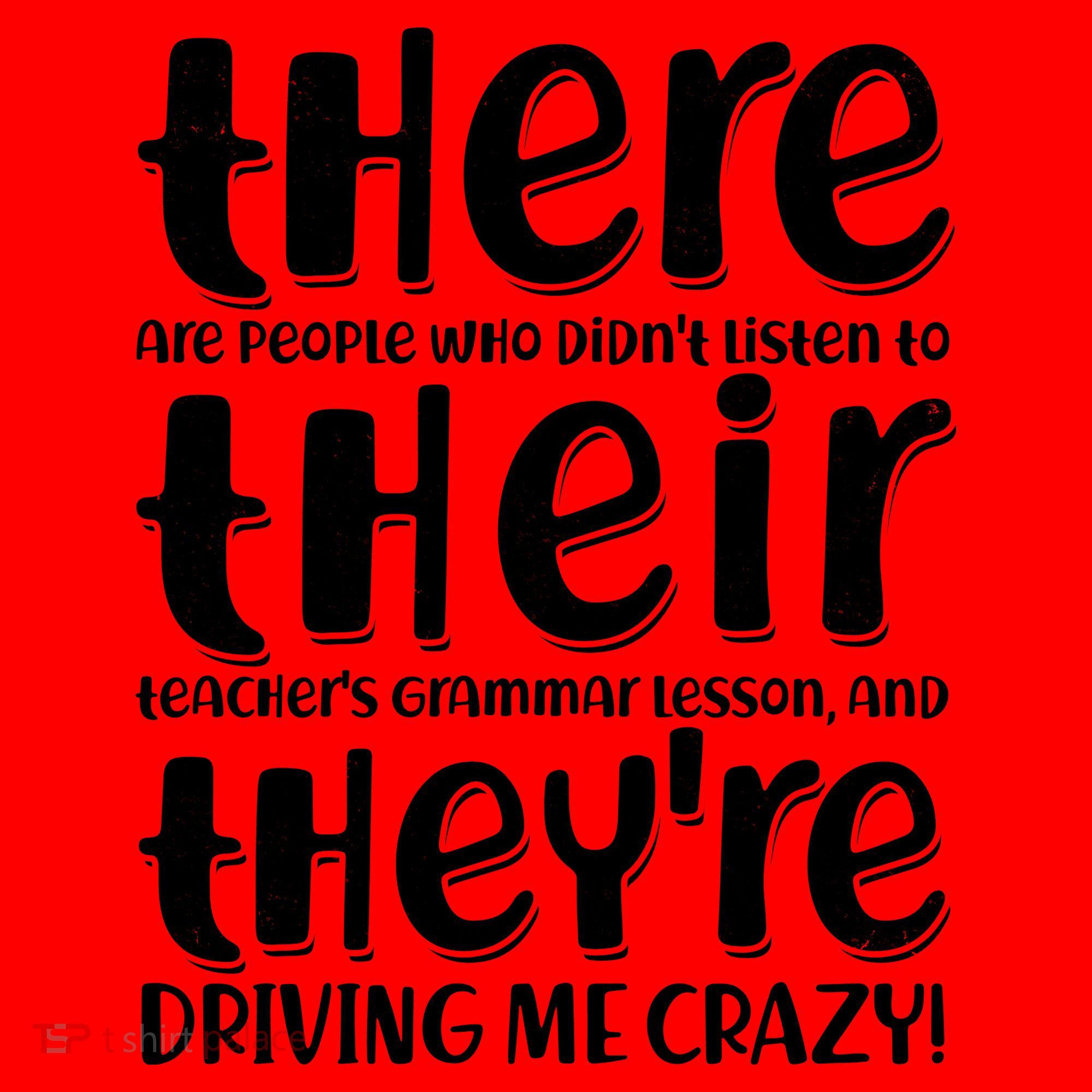 Funny There Their Theyre Grammar Lesson Santa Hat