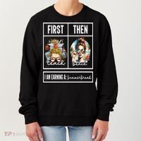 First Teach Then Beach I Am Earning A Summer Break Teacher Women's Sweatshirt thumb 0