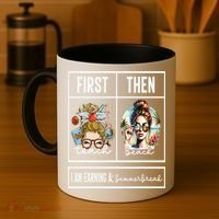 First Teach Then Beach I Am Earning A Summer Break Teacher Coffee Mug thumb 4