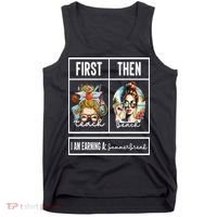 First Teach Then Beach I Am Earning A Summer Break Teacher Tank Top thumb 0