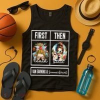 First Teach Then Beach I Am Earning A Summer Break Teacher Tank Top thumb 4