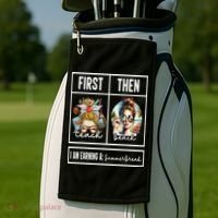 First Teach Then Beach I Am Earning A Summer Break Teacher Golf Towel thumb 2