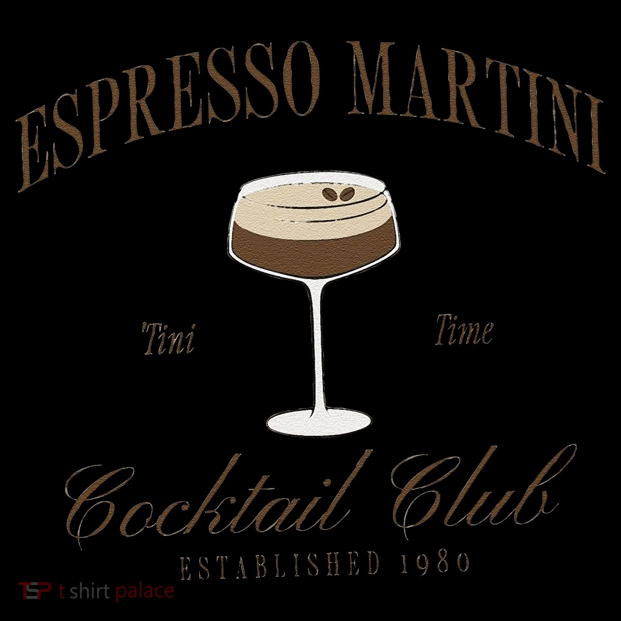 Funny Tini Time Espresso Martini Retro Cocktail And Social Club Coffee Mug