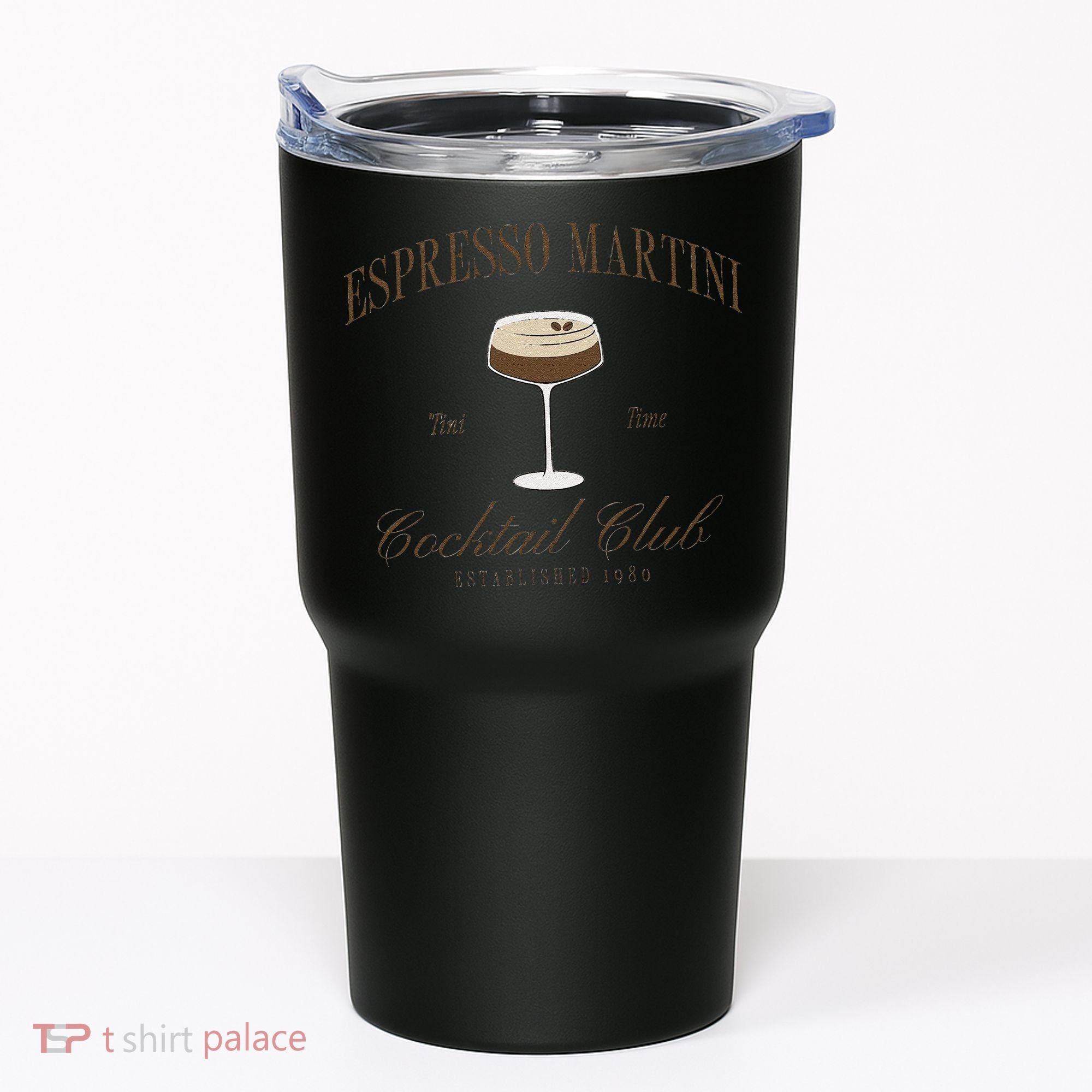 Funny Tini Time Espresso Martini Retro Cocktail And Social Club Tumbler