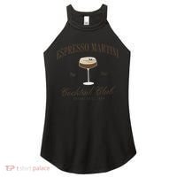 Funny Tini Time Espresso Martini Retro Cocktail And Social Club Women's Perfect Tri Rocker Tank thumb 0