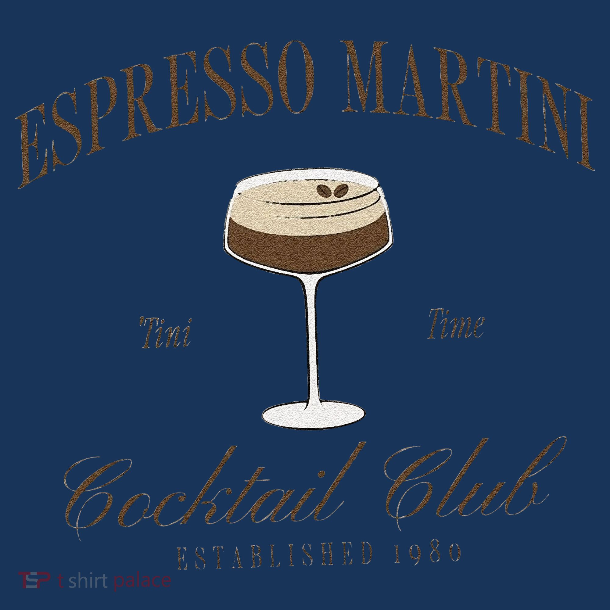 Funny Tini Time Espresso Martini Retro Cocktail And Social Club Hoodie
