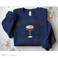 Funny Tini Time Espresso Martini Retro Cocktail And Social Club Sweatshirt thumb 2