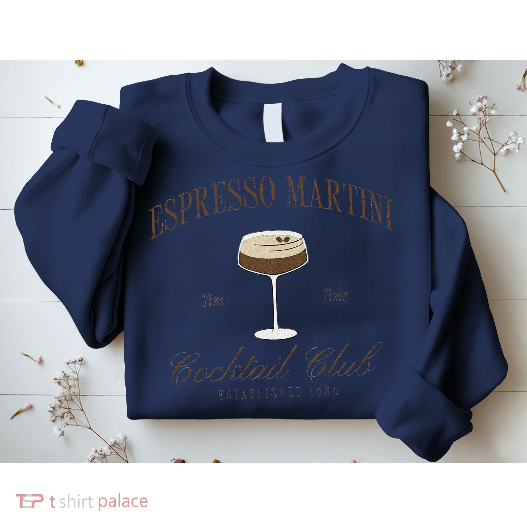 Funny Tini Time Espresso Martini Retro Cocktail And Social Club Sweatshirt