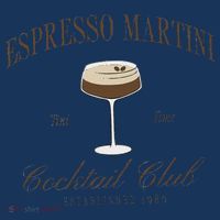 Funny Tini Time Espresso Martini Retro Cocktail And Social Club Mousepad thumb 1
