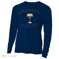 Funny Tini Time Espresso Martini Retro Cocktail And Social Club Cooling Performance Long Sleeve Crew thumb 0
