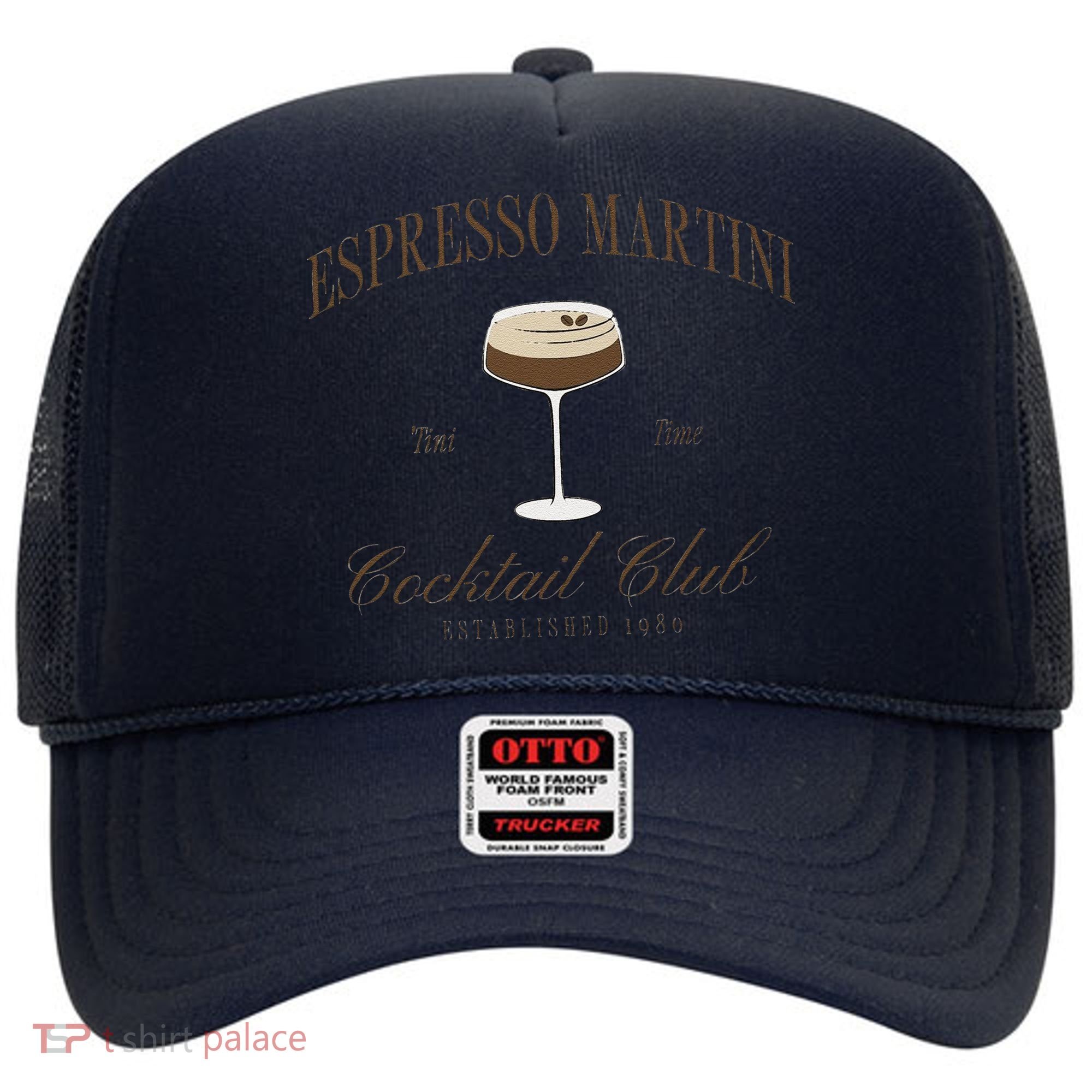 Funny Tini Time Espresso Martini Retro Cocktail And Social Club Hat