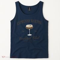 Funny Tini Time Espresso Martini Retro Cocktail And Social Club Tank Top thumb 2