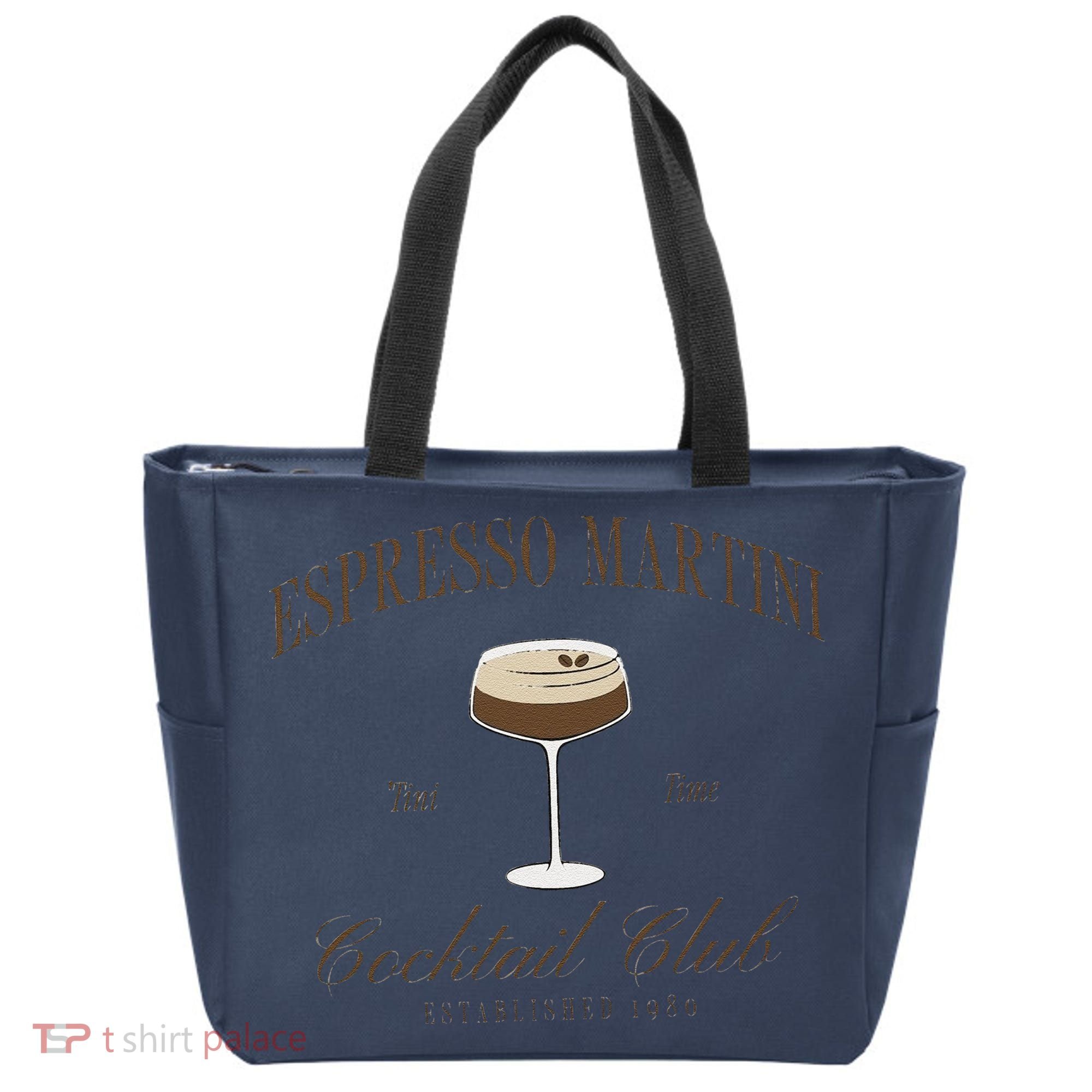 Funny Tini Time Espresso Martini Retro Cocktail And Social Club Tote Bag
