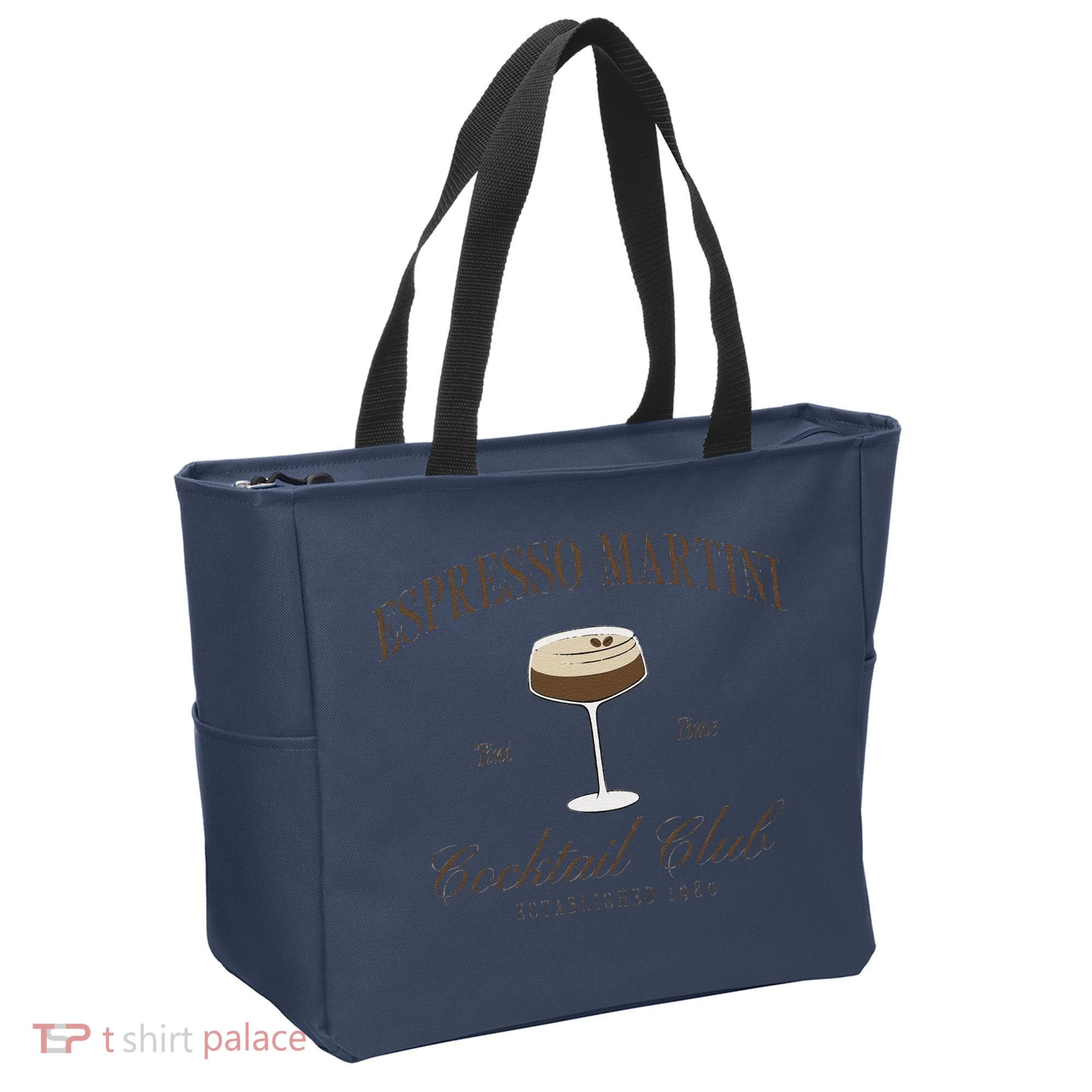 Funny Tini Time Espresso Martini Retro Cocktail And Social Club Tote Bag