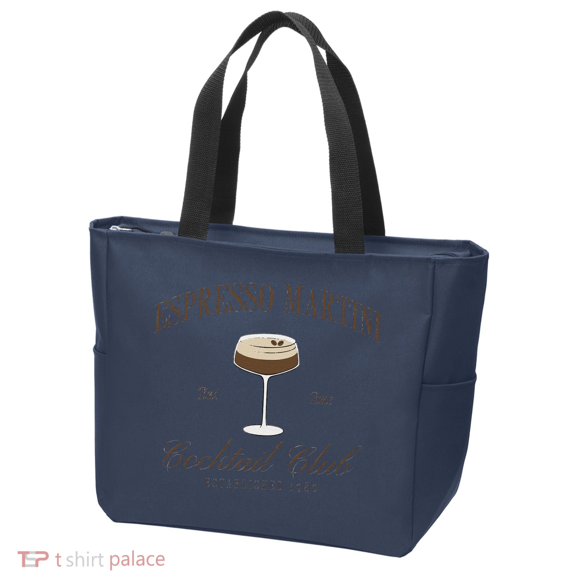 Funny Tini Time Espresso Martini Retro Cocktail And Social Club Tote Bag