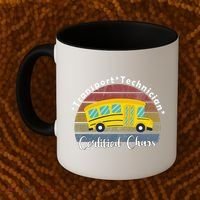 Funny Transport Technician Certified Chaos School Bus Coffee Mug thumb 2