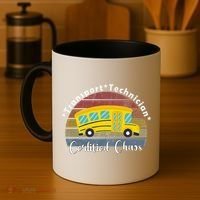 Funny Transport Technician Certified Chaos School Bus Coffee Mug thumb 4