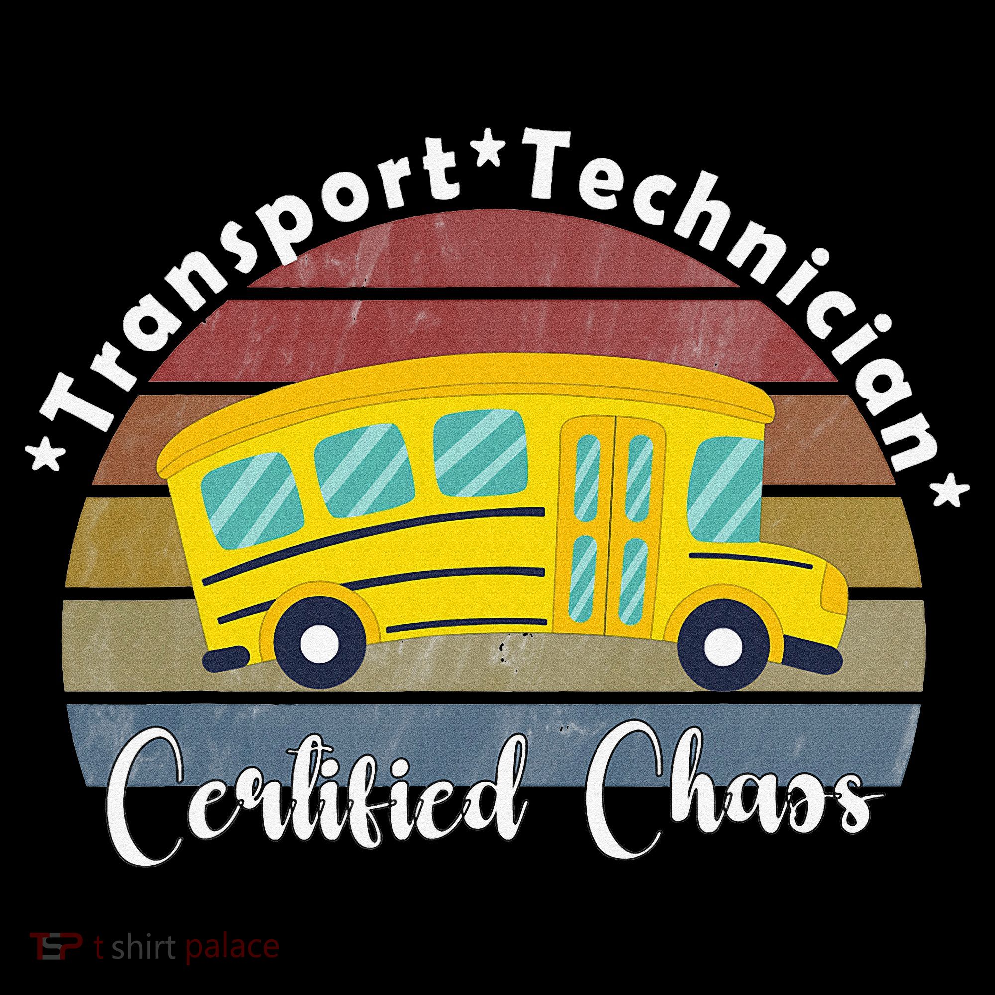 Funny Transport Technician Certified Chaos School Bus Coffee Mug