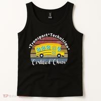 Funny Transport Technician Certified Chaos School Bus Tank Top thumb 2