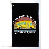 Funny Transport Technician Certified Chaos School Bus Golf Towel thumb 0