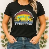 Funny Transport Technician Certified Chaos School Bus Women's T-Shirt thumb 2