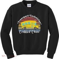 Funny Transport Technician Certified Chaos School Bus Kids Sweatshirt thumb 0