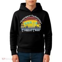 Funny Transport Technician Certified Chaos School Bus Kids Hoodie thumb 4