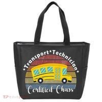 Funny Transport Technician Certified Chaos School Bus Tote Bag thumb 0