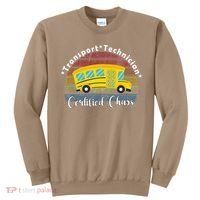 Funny Transport Technician Certified Chaos School Bus Sweatshirt thumb 0